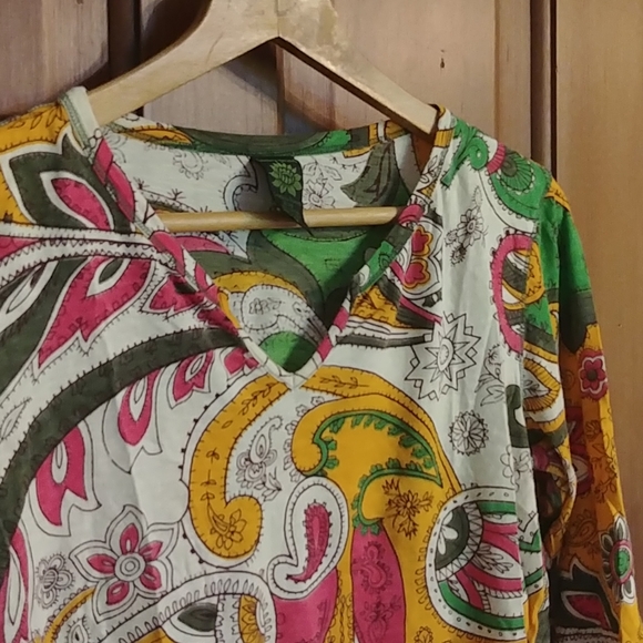 Vintage Lucky Brand Paisley Tshirt - Picture 3 of 4